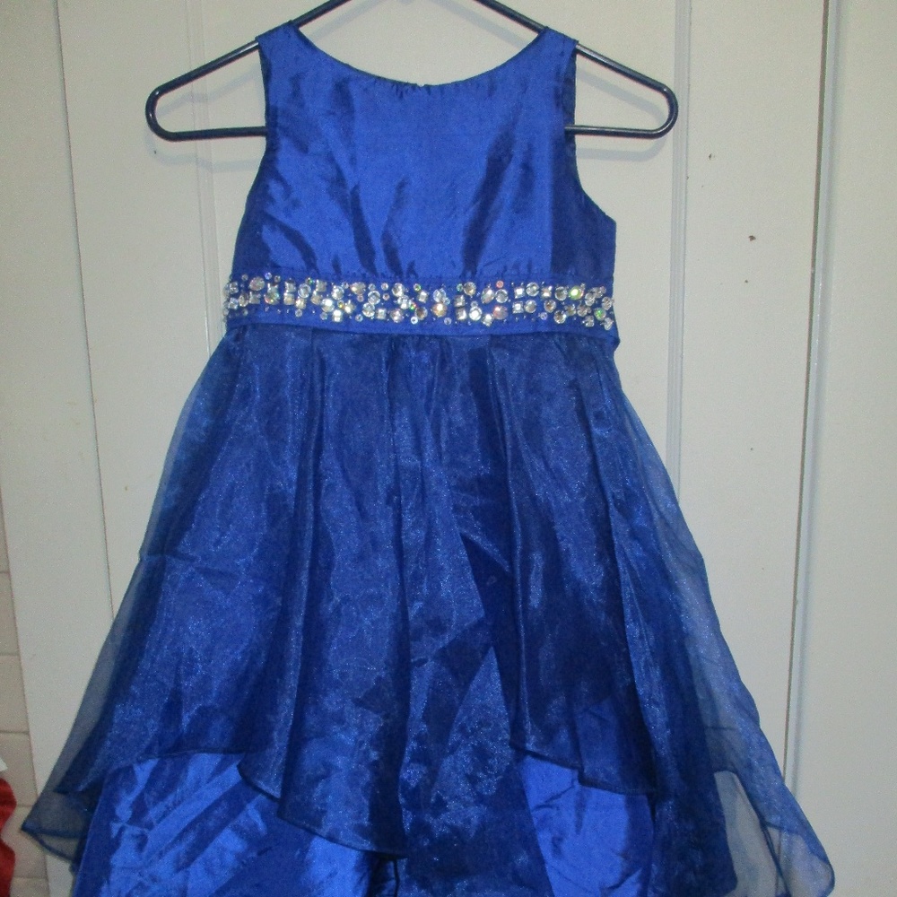 MY BEST KID. GIRLS 5-6. ROYAL DARK BLUE.PARTY DRES